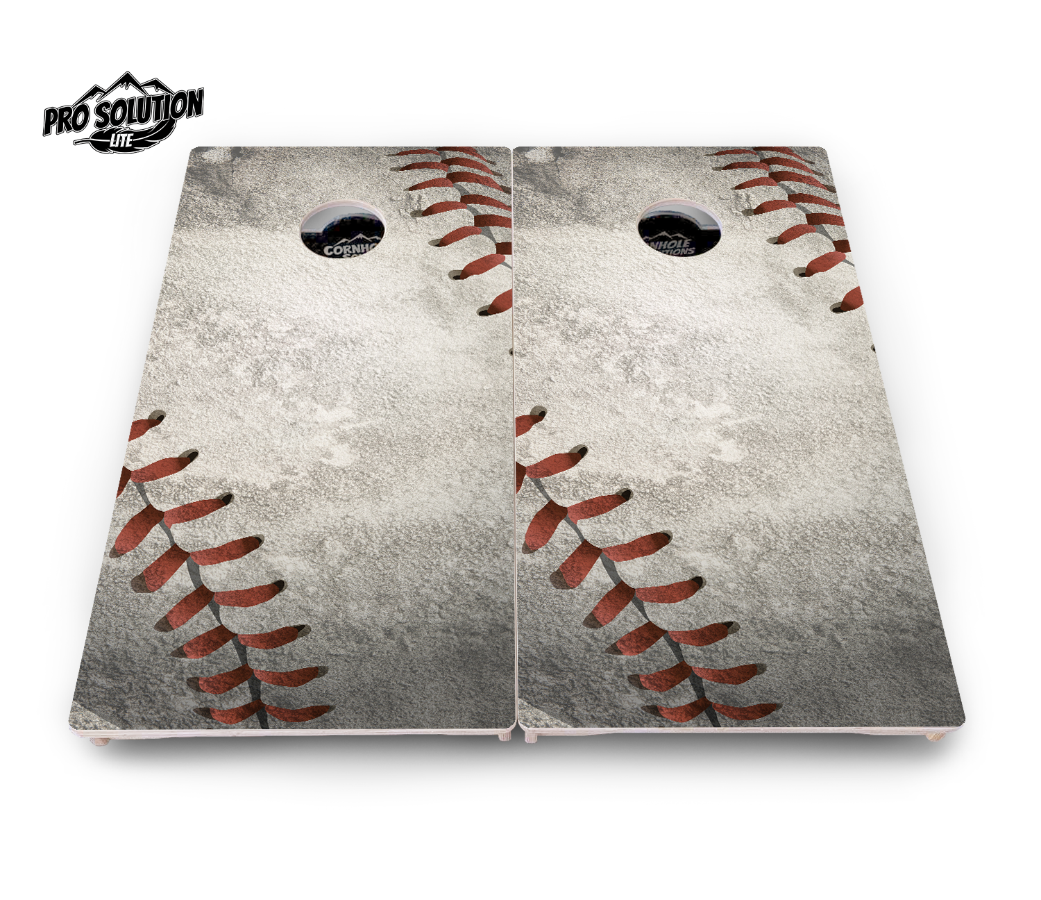Worn Baseball Cornhole Boards - Pro Solution Lite Series Cornhole Solutions