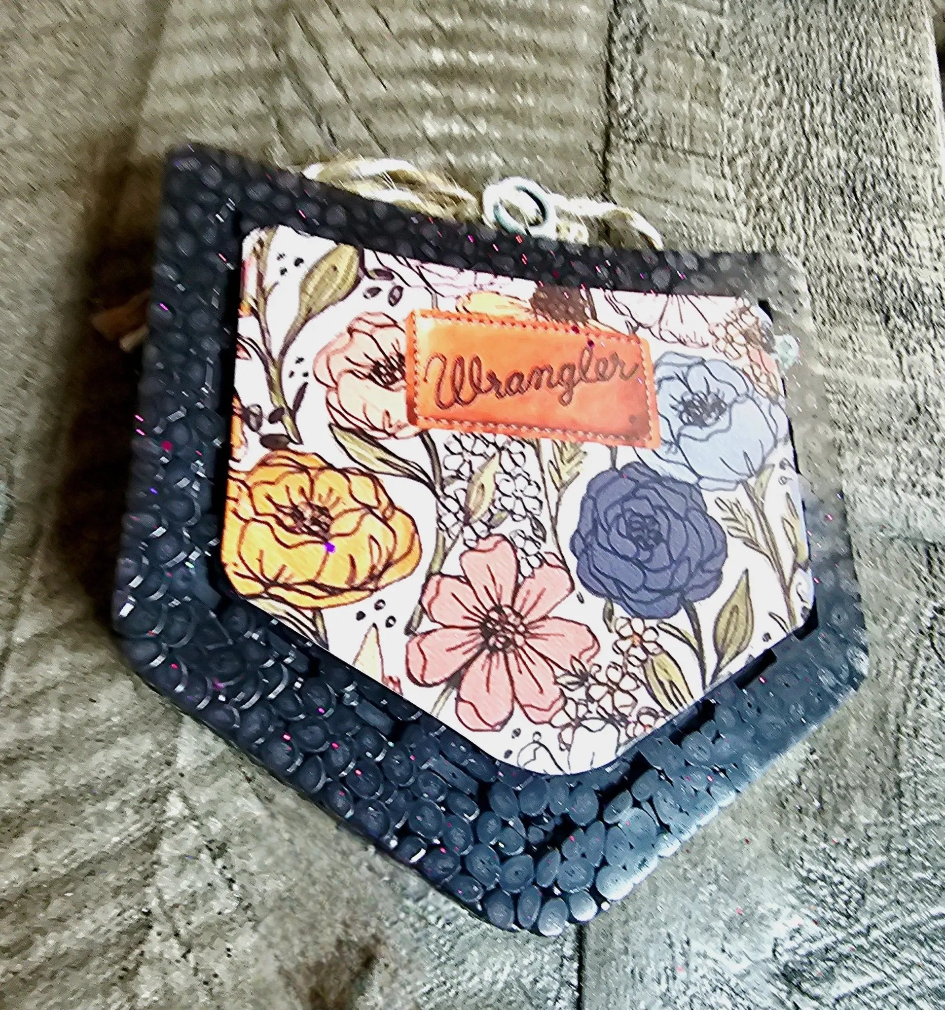 Wrangler Jeans Pocket Car Freshie - Handmade Aroma Bead Western Air Freshener