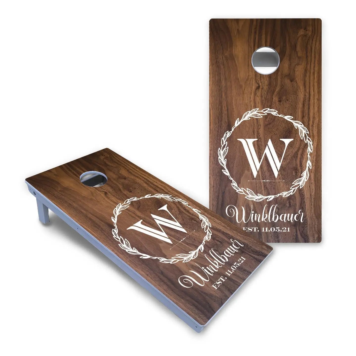 Wreath Cornhole Boards - All Weather Series Cornhole Solutions