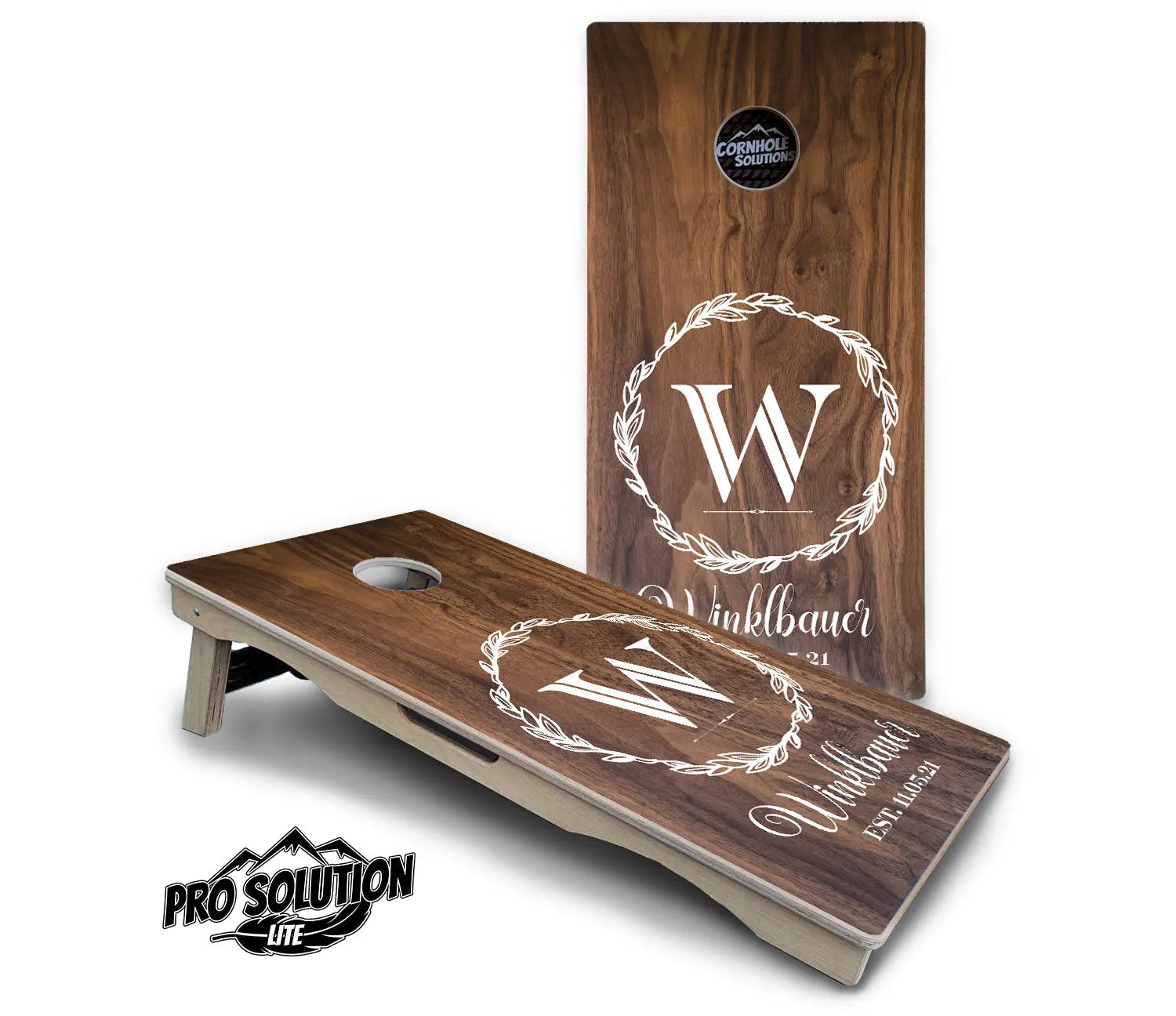 Wreath Cornhole Boards - Pro Solution Lite Series Cornhole Solutions