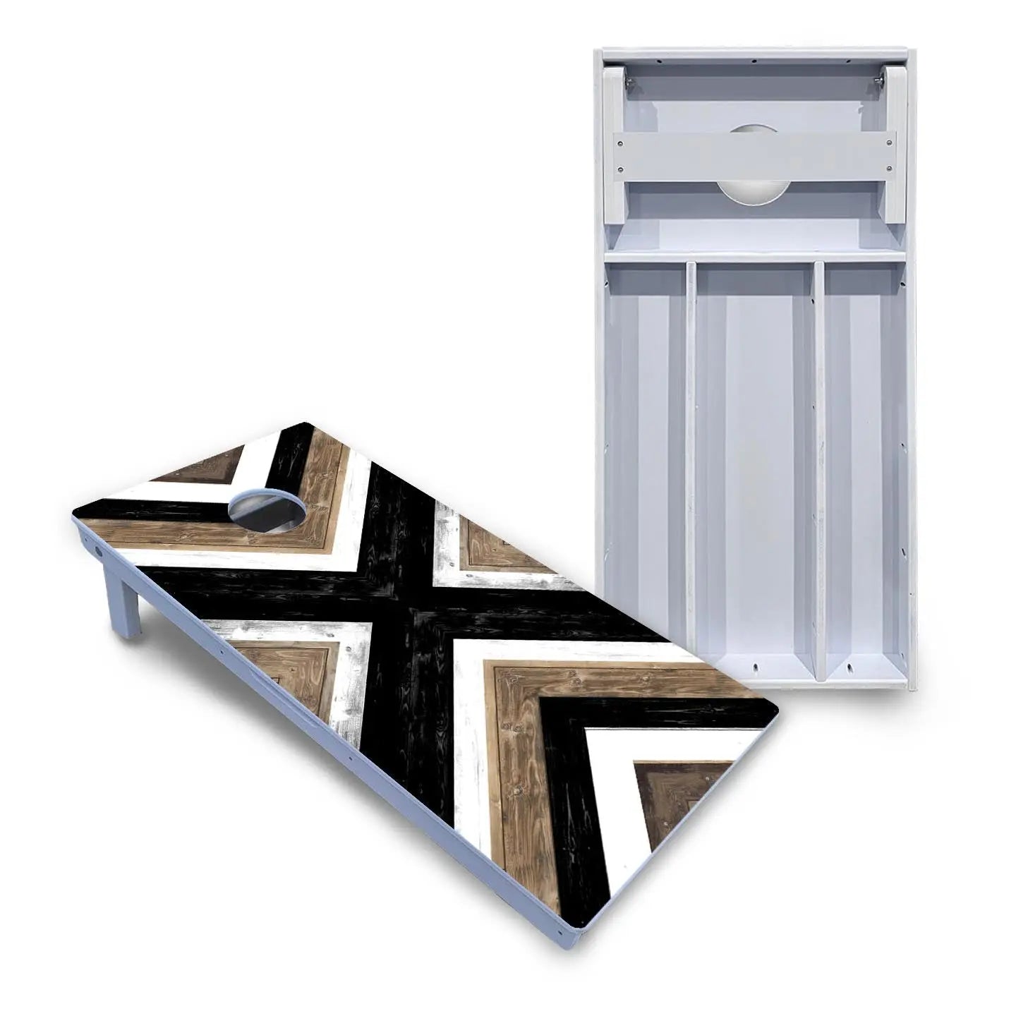 X Pattern Cornhole Boards - All Weather Series by Cornhole Solutions, custom cornhole board main product photo