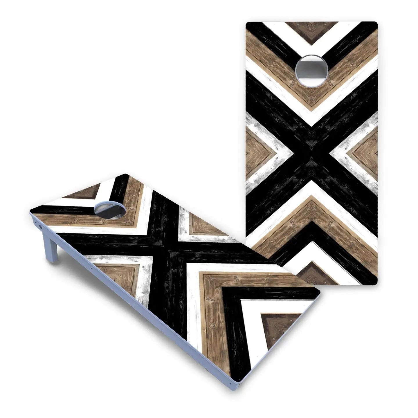X Pattern Cornhole Boards - All Weather Series by Cornhole Solutions, custom cornhole board detail photo 2