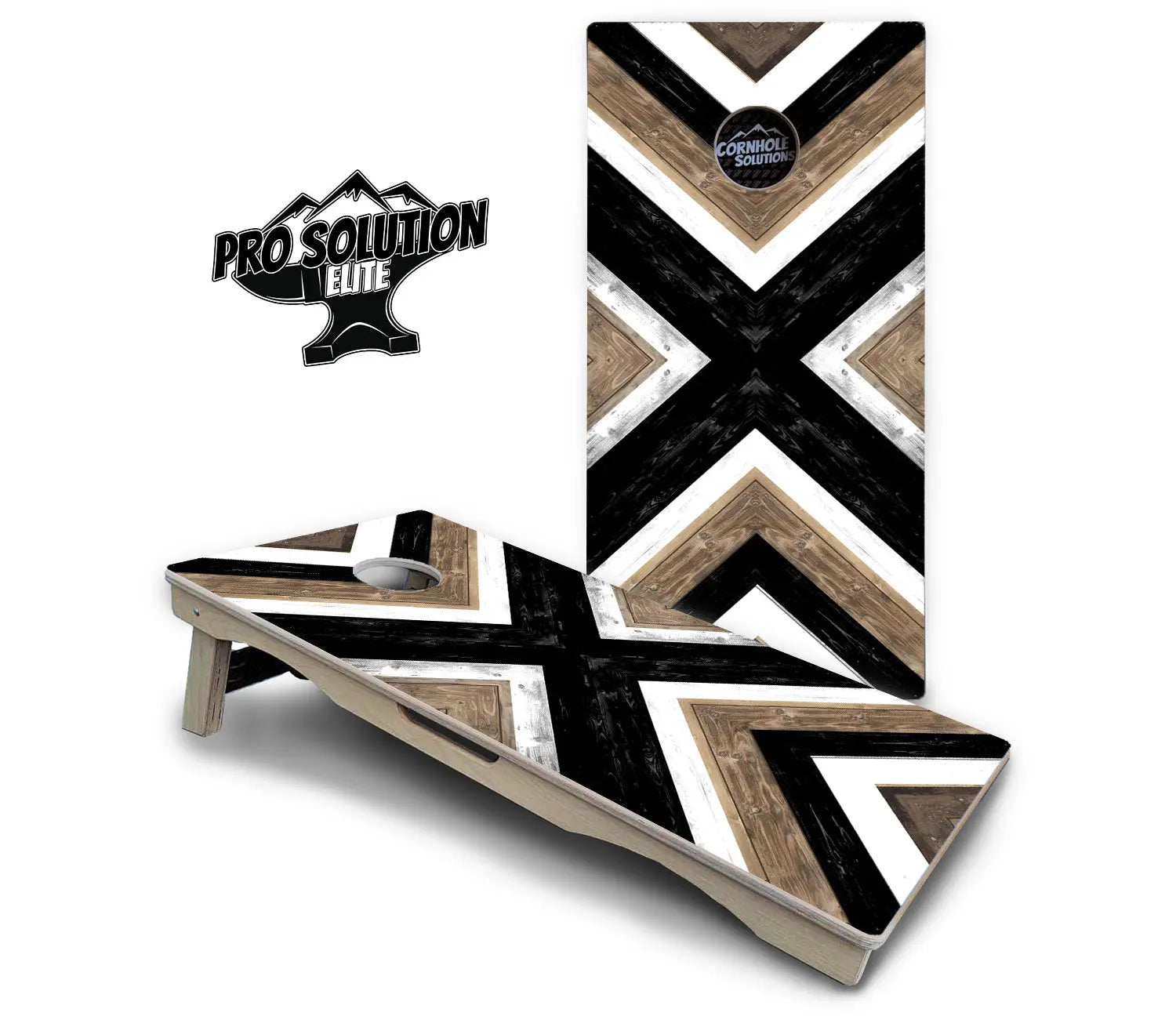 X Pattern Cornhole Boards - Pro Solution Elite Series by Cornhole Solutions, custom cornhole board detail photo 2