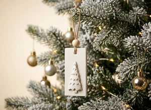 Christmas tree hanging diffuser stone by Believe Candle – product view 4