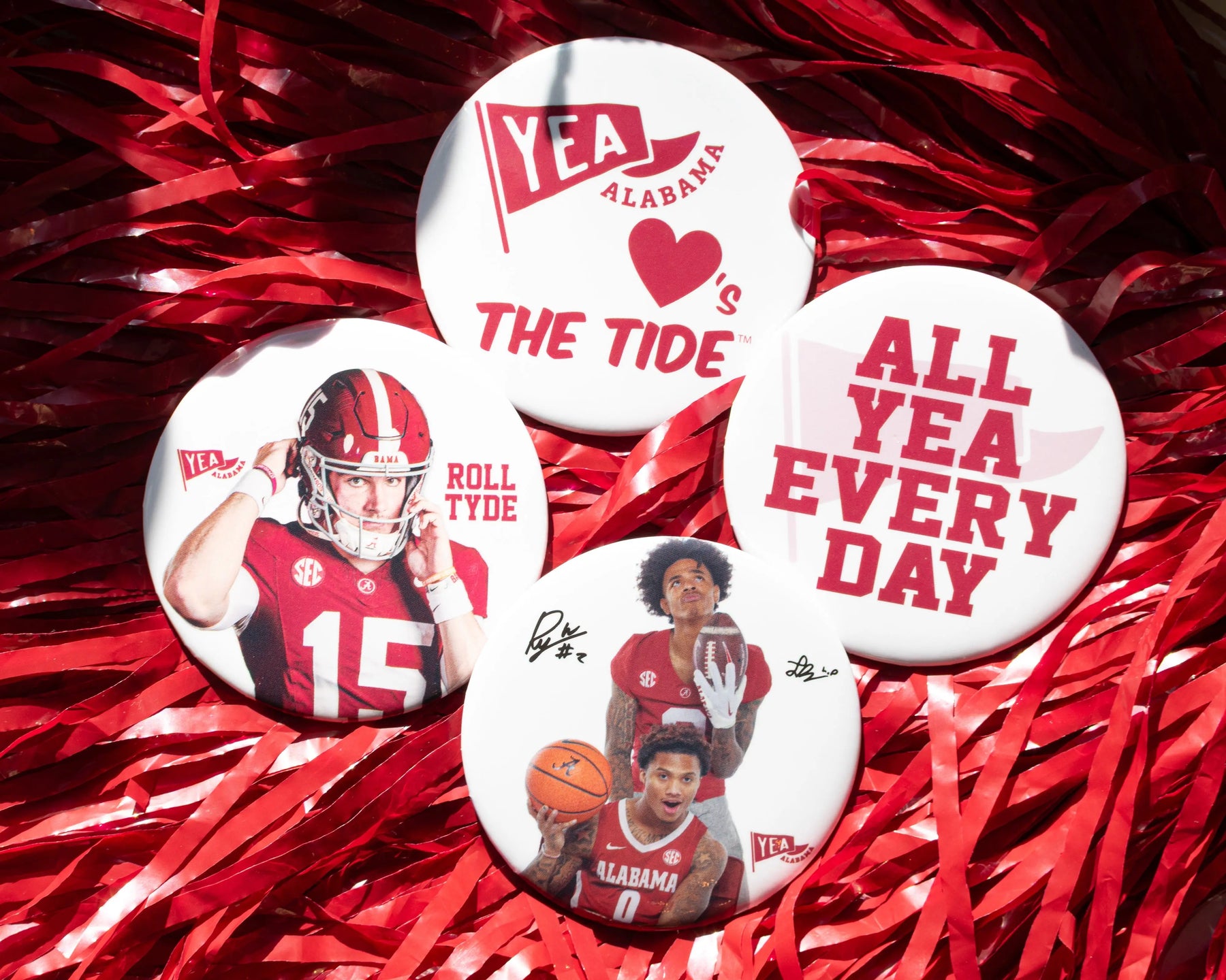 Yea Alabama Buttons by Swag with Alabama themed designs