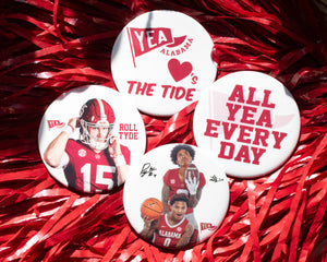 Yea Alabama Buttons by Swag with Alabama themed designs