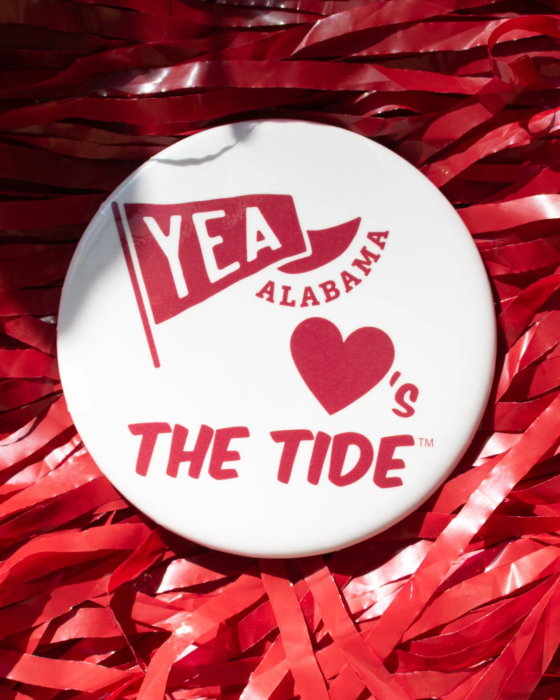 Yea Alabama Hearts The Tide button by Swag