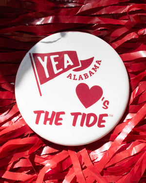 Yea Alabama Hearts The Tide button by Swag