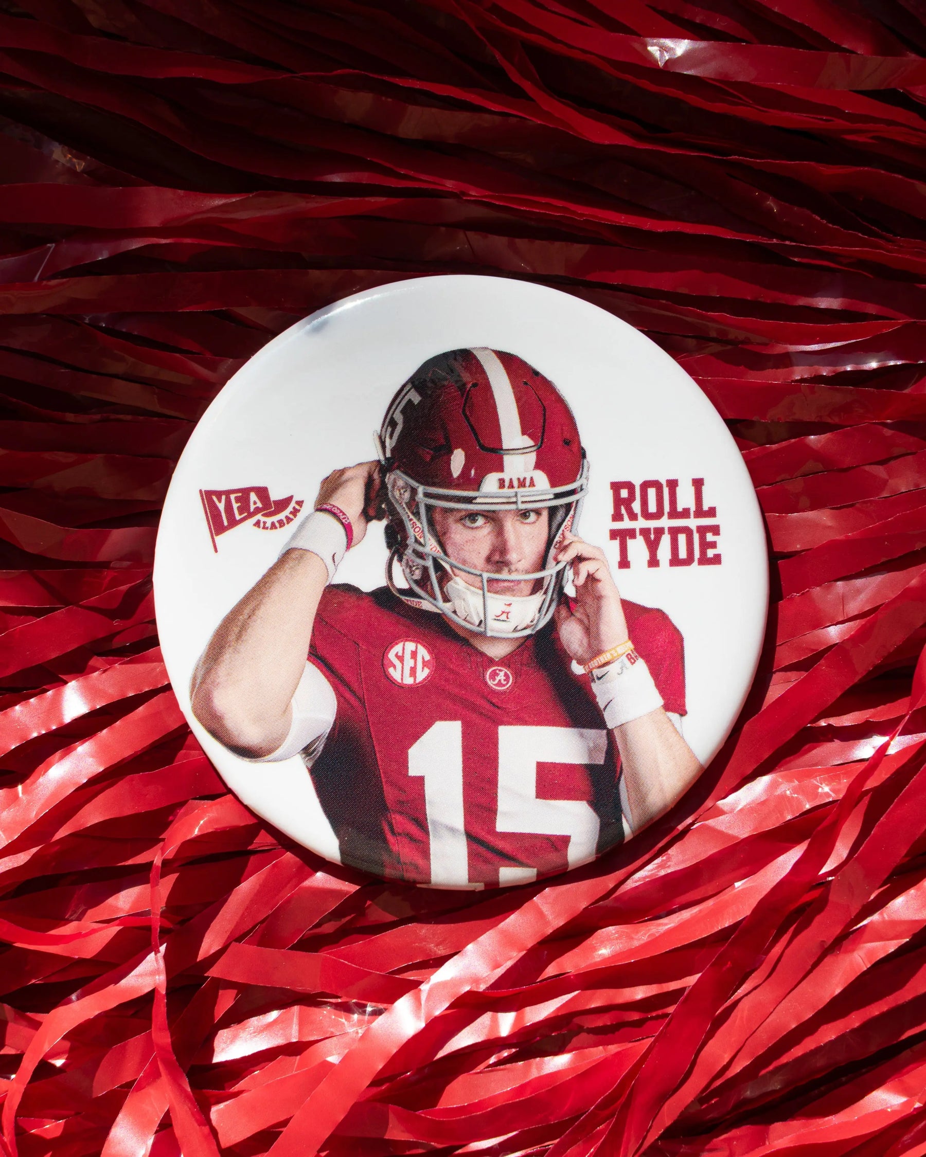Roll Tyde Alabama button design by Swag