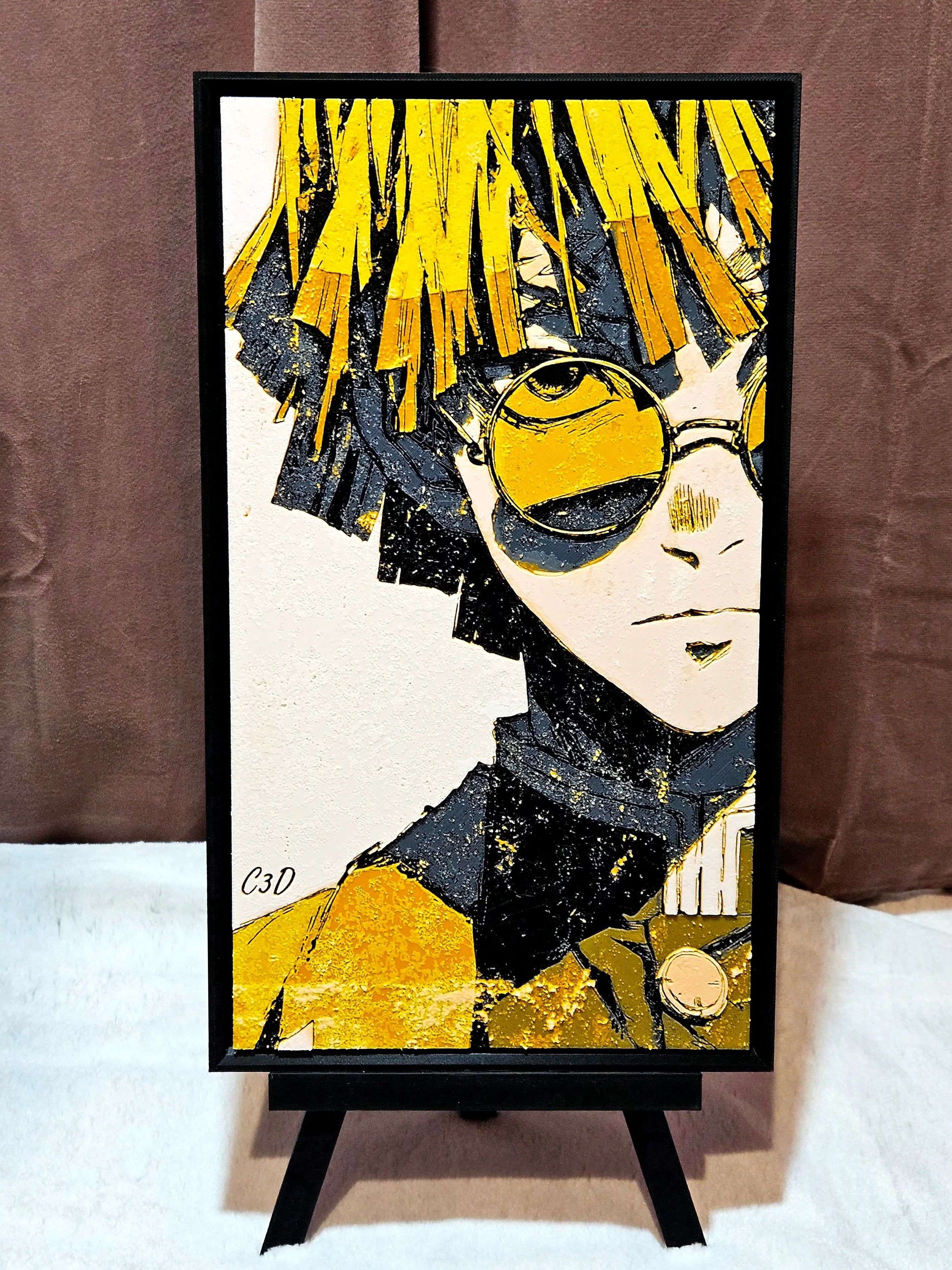 Zenitsu – Urban Vibes Anime Wall Art | 3D Printed Framed Artwork by The Tween Space, Southern home decor main product photo
