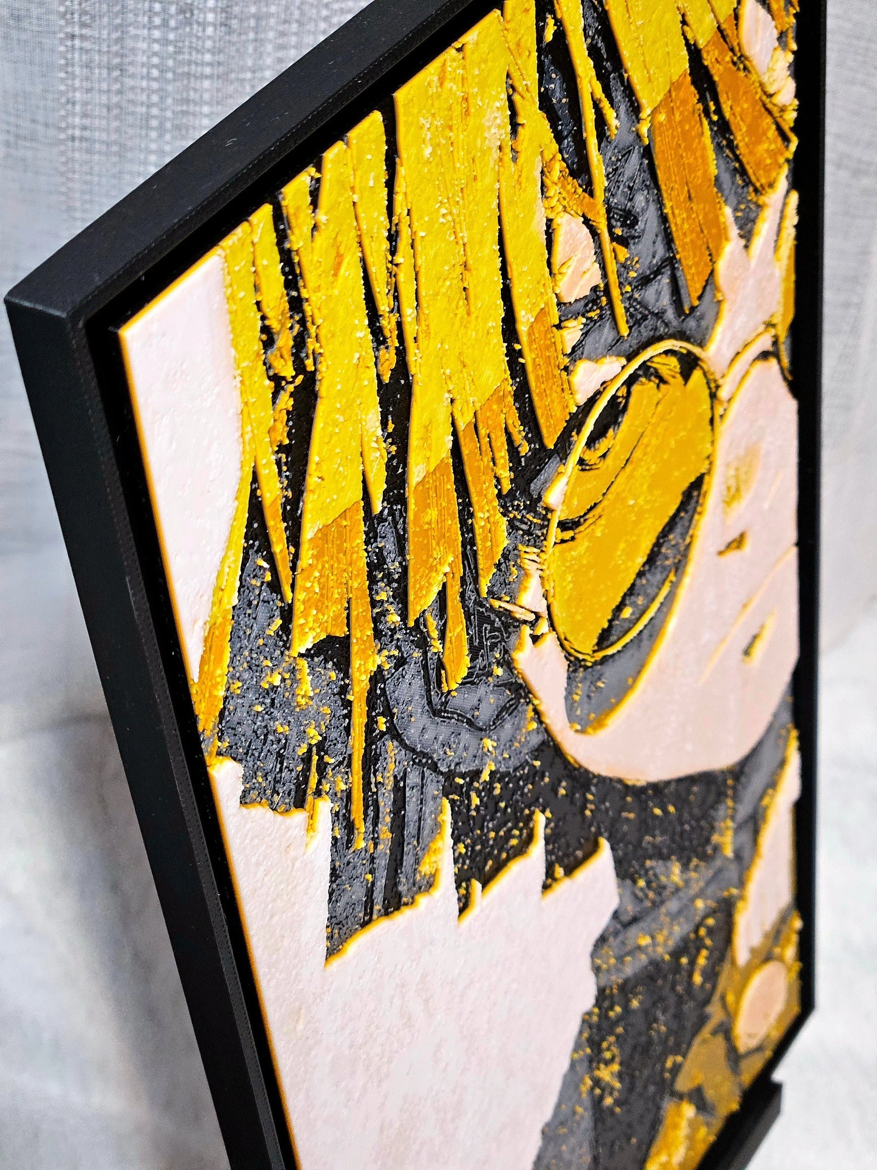 Zenitsu – Urban Vibes Anime Wall Art | 3D Printed Framed Artwork by The Tween Space, Southern home decor detail photo 3