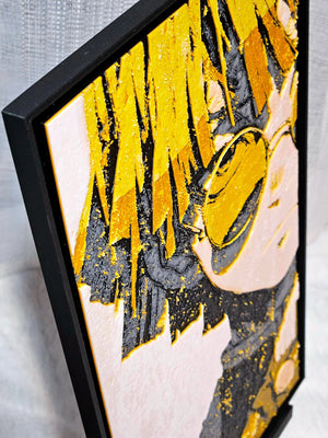 Zenitsu – Urban Vibes Anime Wall Art | 3D Printed Framed Artwork by The Tween Space, Southern home decor detail photo 3