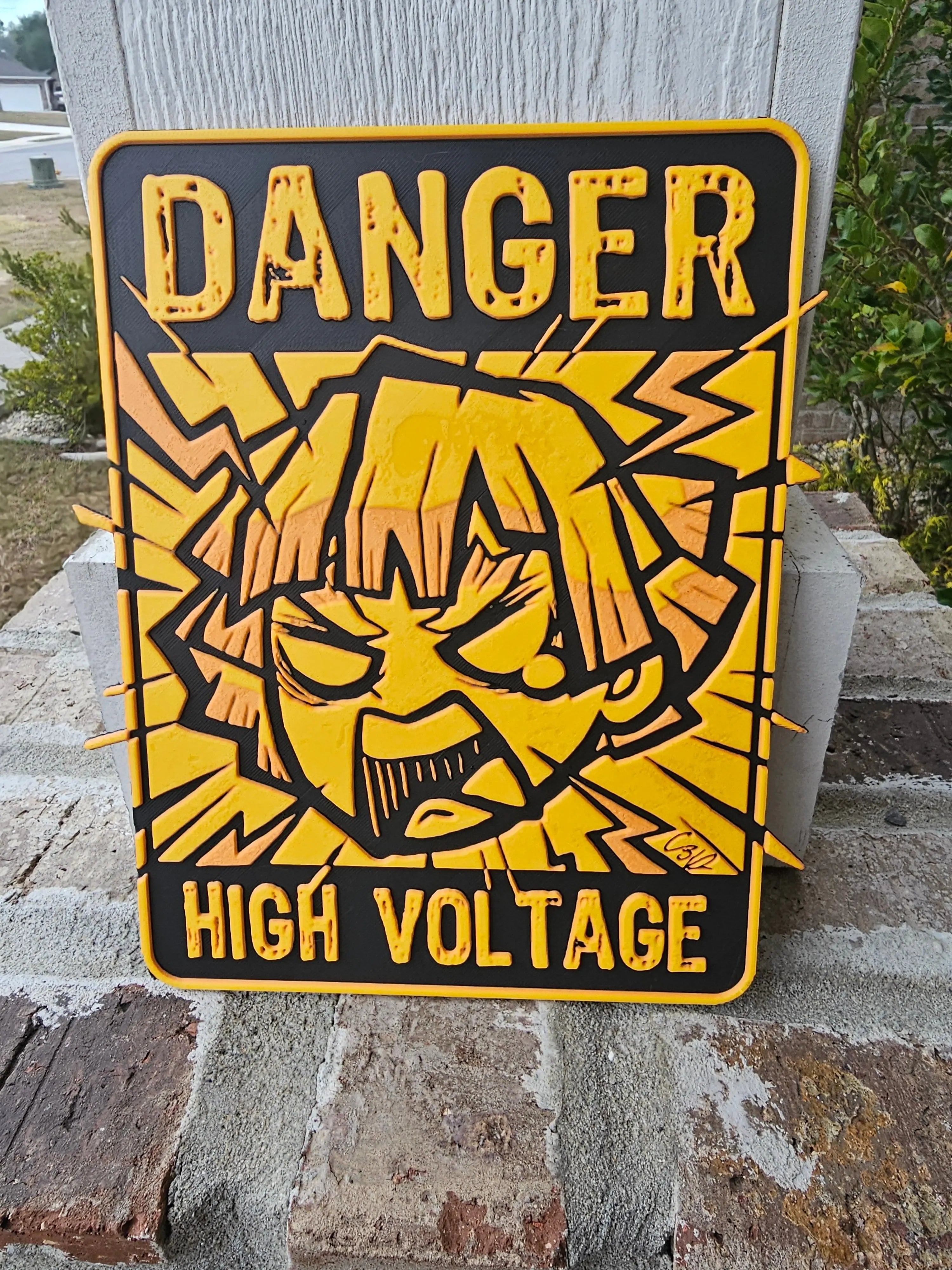 Zenitsu “High Voltage” HueForge Door Poster – Demon Slayer Anime Wall Art by The Tween Space, Southern home decor main product photo