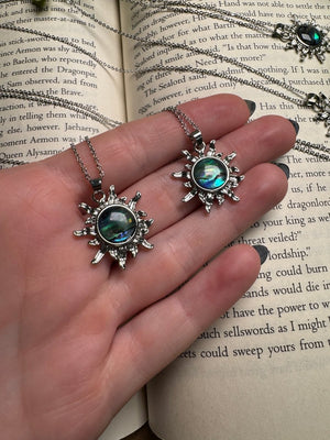 Abalone Shell Sun Necklace Adjustable