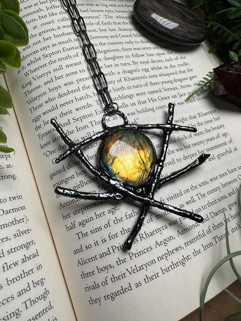 Agatha- Labradorite and Stick Necklace