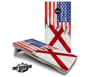 State Flag Cornhole Boards – AL to GA – Pro Lite or Pro Elite