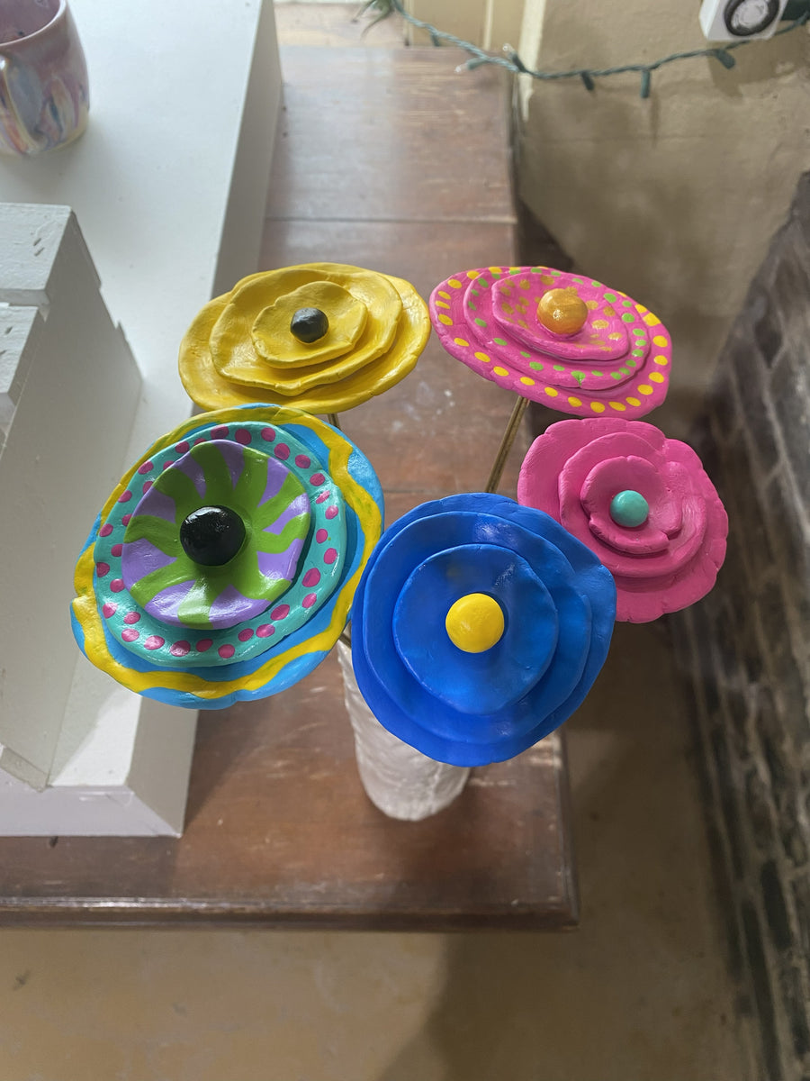 Flower Making Pottery Class | June 18 1-3 PM by The Wheel in the Window Pottery Studio, Southern home decor main product photo