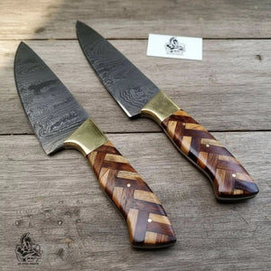 Custom made Chef Knives Set with Wood handle