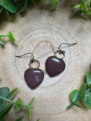 Aventurine Heart Earrings