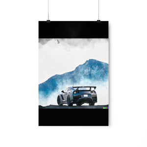 Nissan GTR water color Matte Vertical Posters