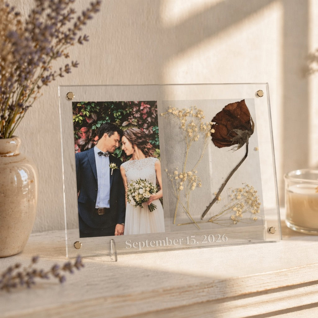Wedding Picture Frame - Add Your Own Pressed Flowers