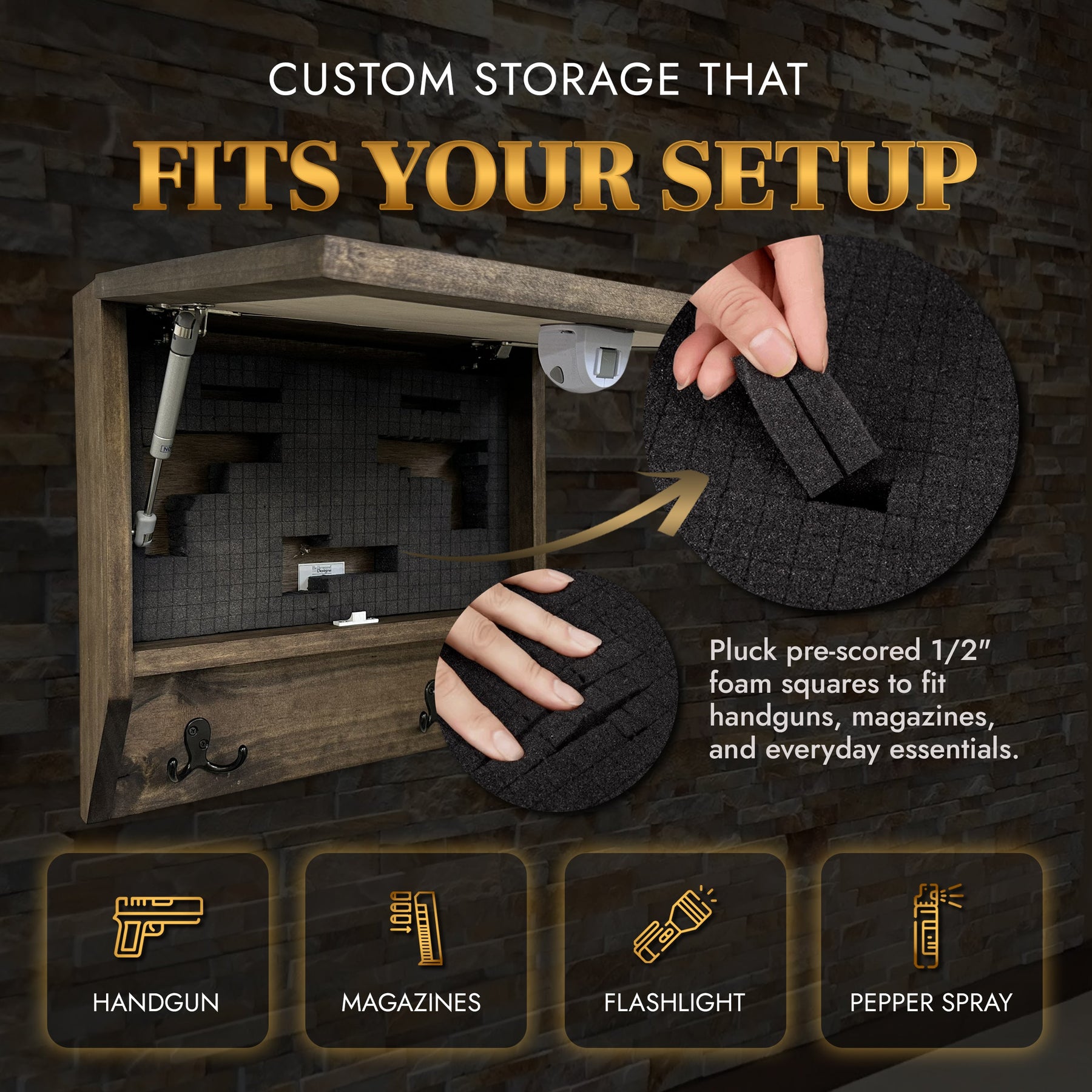 Pointer Dog Pheasant Hunting Concealment Furniture Hidden Gun Storage Concealed Shelf