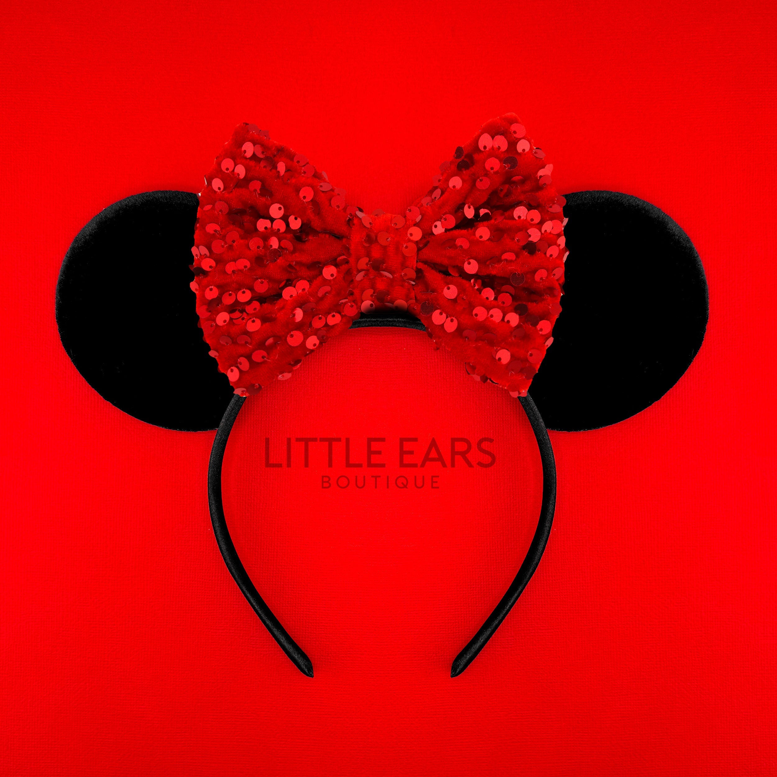 Red Bow & Black Velvet Ears by Little Ears Boutique, travel planning service detail photo 2