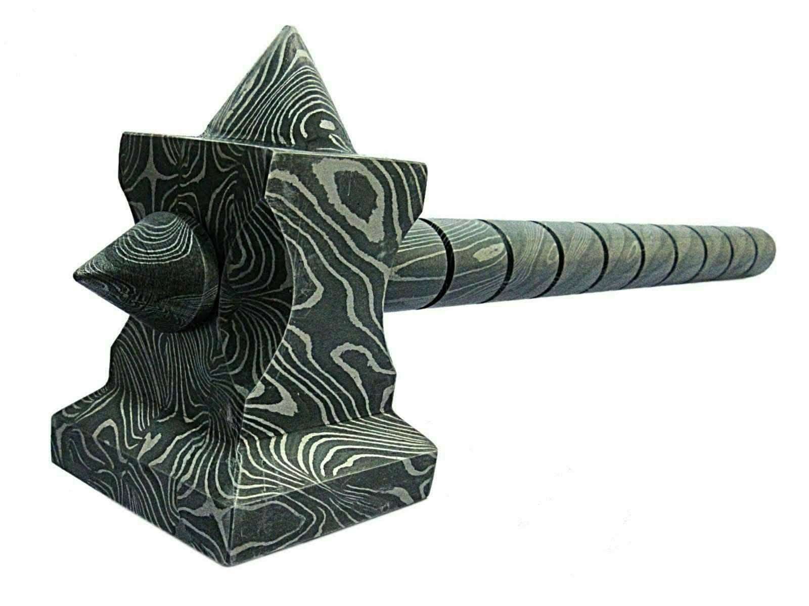 BLACKSMITH Custom Handmade - 12.Inches Beautiful Full Damascus Hammer MB-0024 by JW SteelCrafts, Southern handmade gift main product photo
