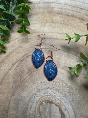 Blue Aventurine Yoni Earrings