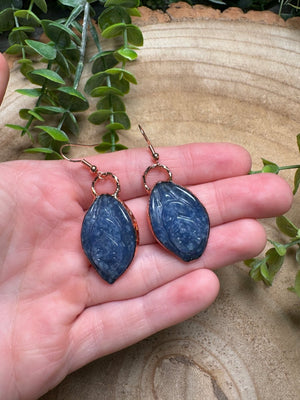 Blue Aventurine Yoni Earrings