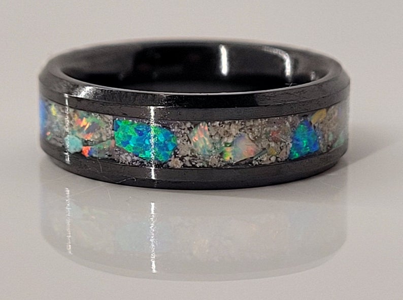 The Blue Angel Memorial Ring by Cotton Street Art Company, handmade jewelry detail photo 2