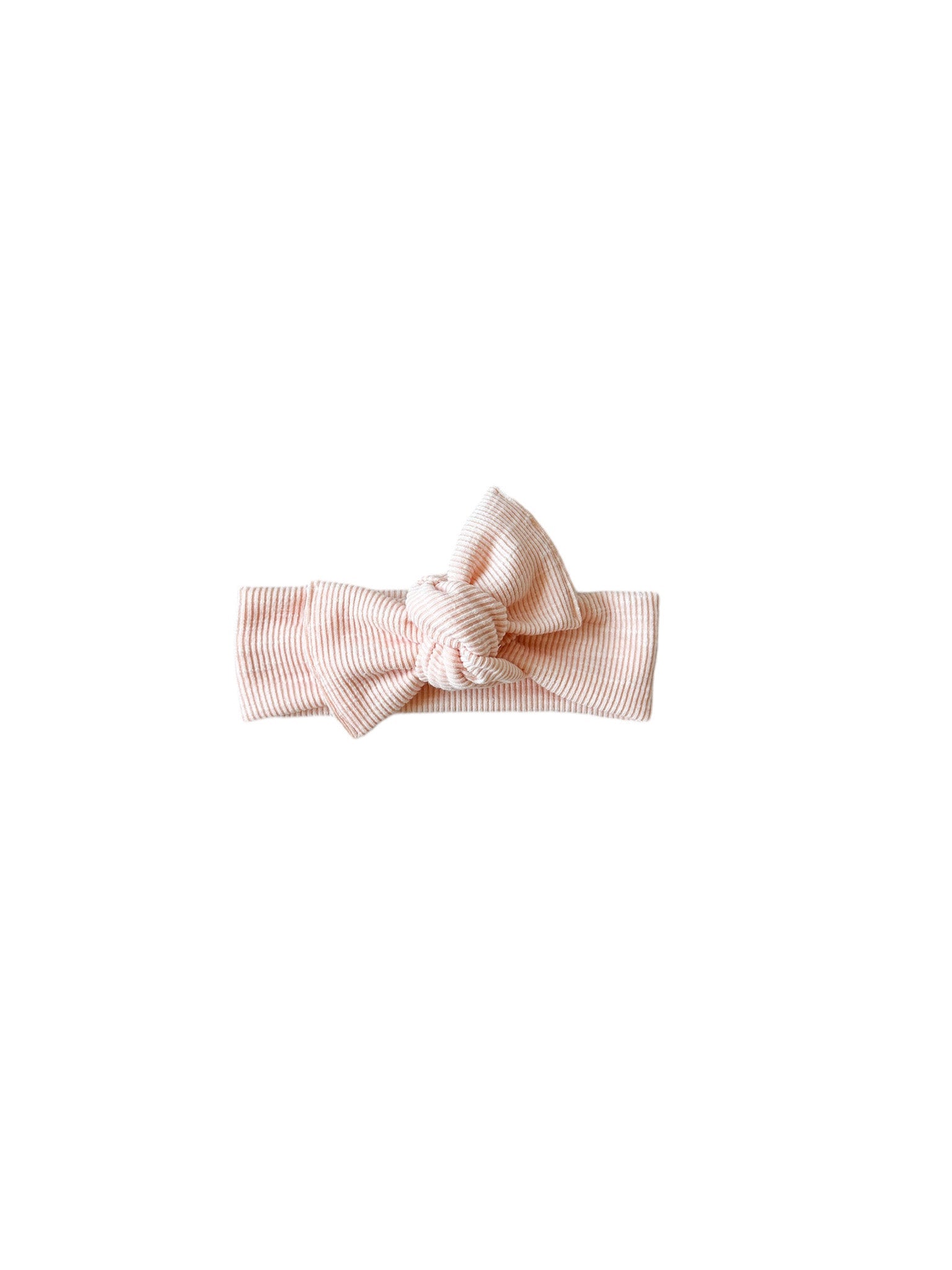 Blush Pink Ribbed Tie On Headwrap by Boosh Baby