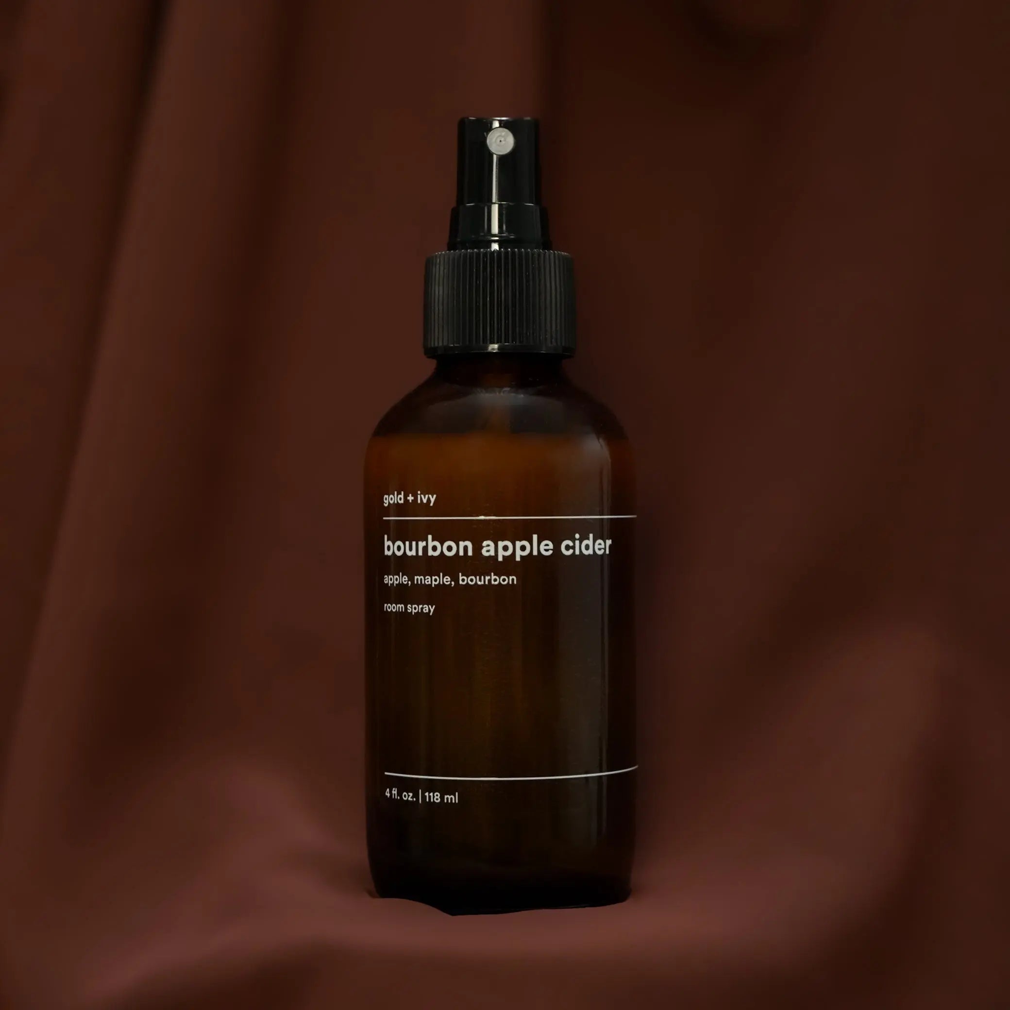 Bourbon apple cider room spray by gold + ivy, scented candle main product photo