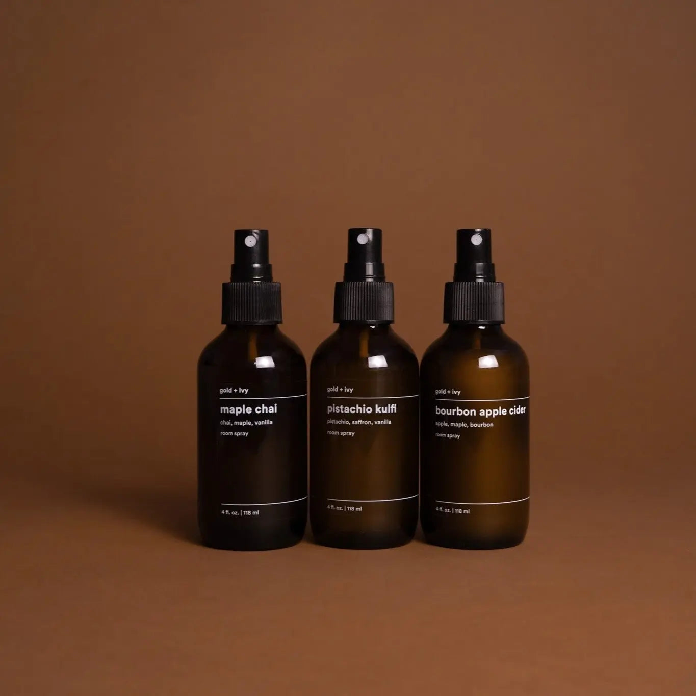 Bourbon apple cider room spray by gold + ivy, scented candle detail photo 2