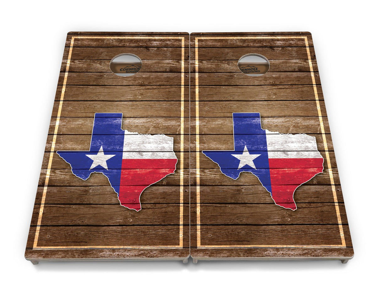 Texas Wood Panel Cornhole Boards – Tournament Series
