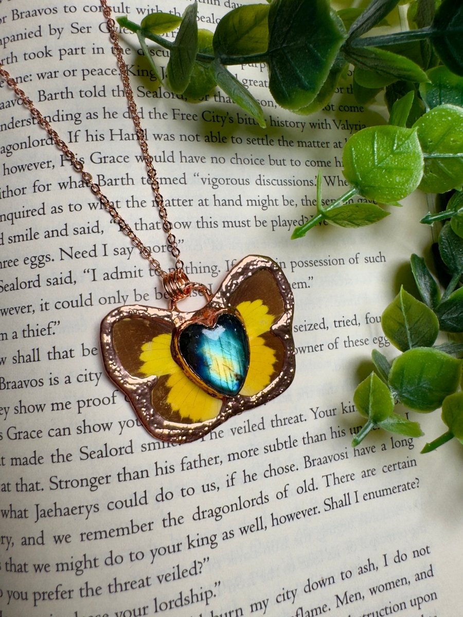Butterfly and Labradorite Necklace
