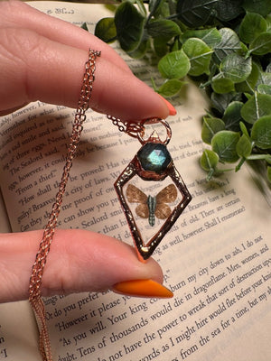 Butterfly and Labradorite Necklace