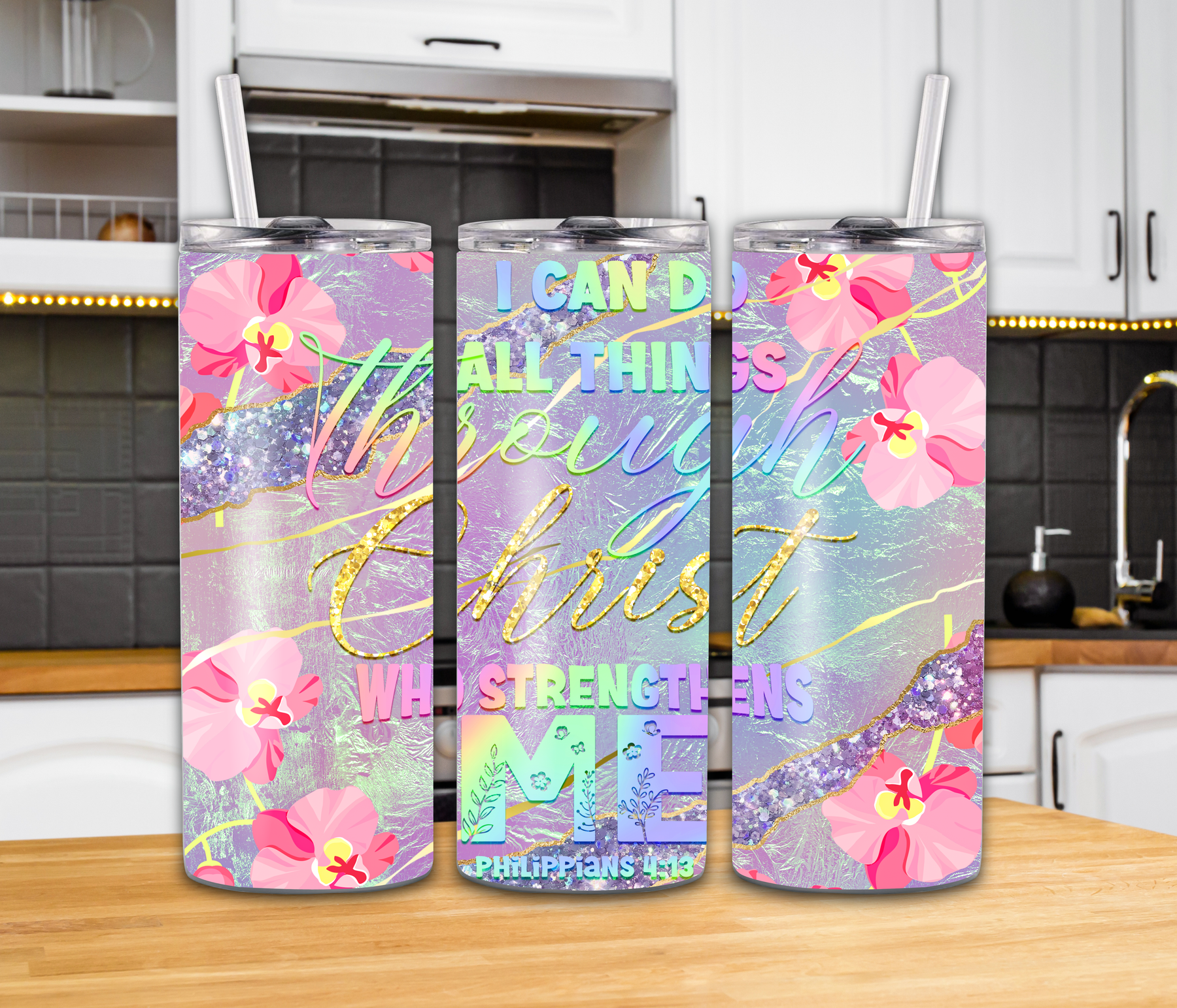 "I Can Do All Things Through Christ Who Strengthens Me" Philippians 4:13 20oz Tumbler