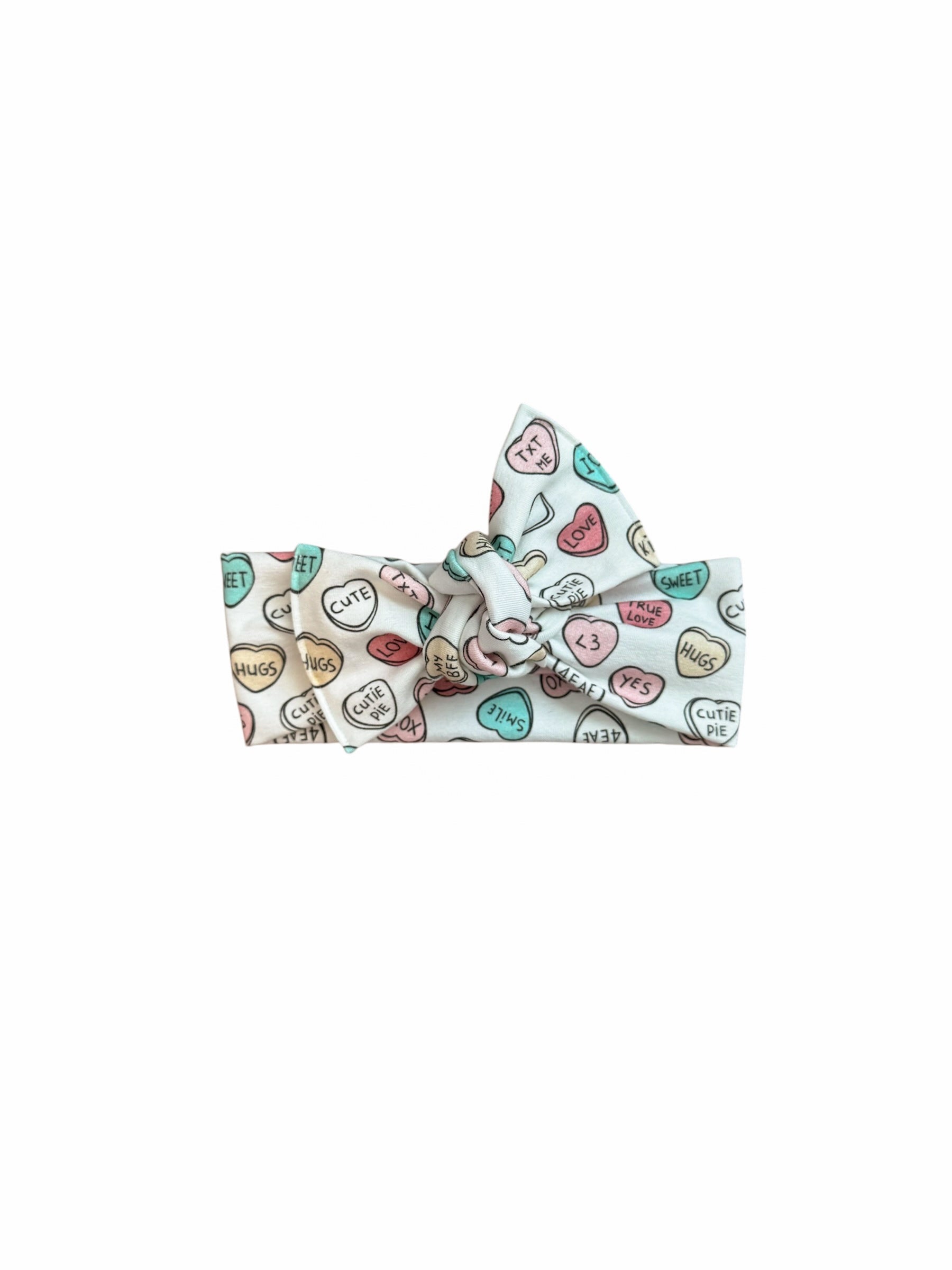 Candy Hearts Tie On Headwrap by Boosh Baby