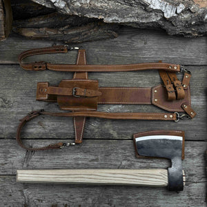 Carpenter’s Axe with Leather Shoulder Sheath, 0.84 kg (1.85 lb)