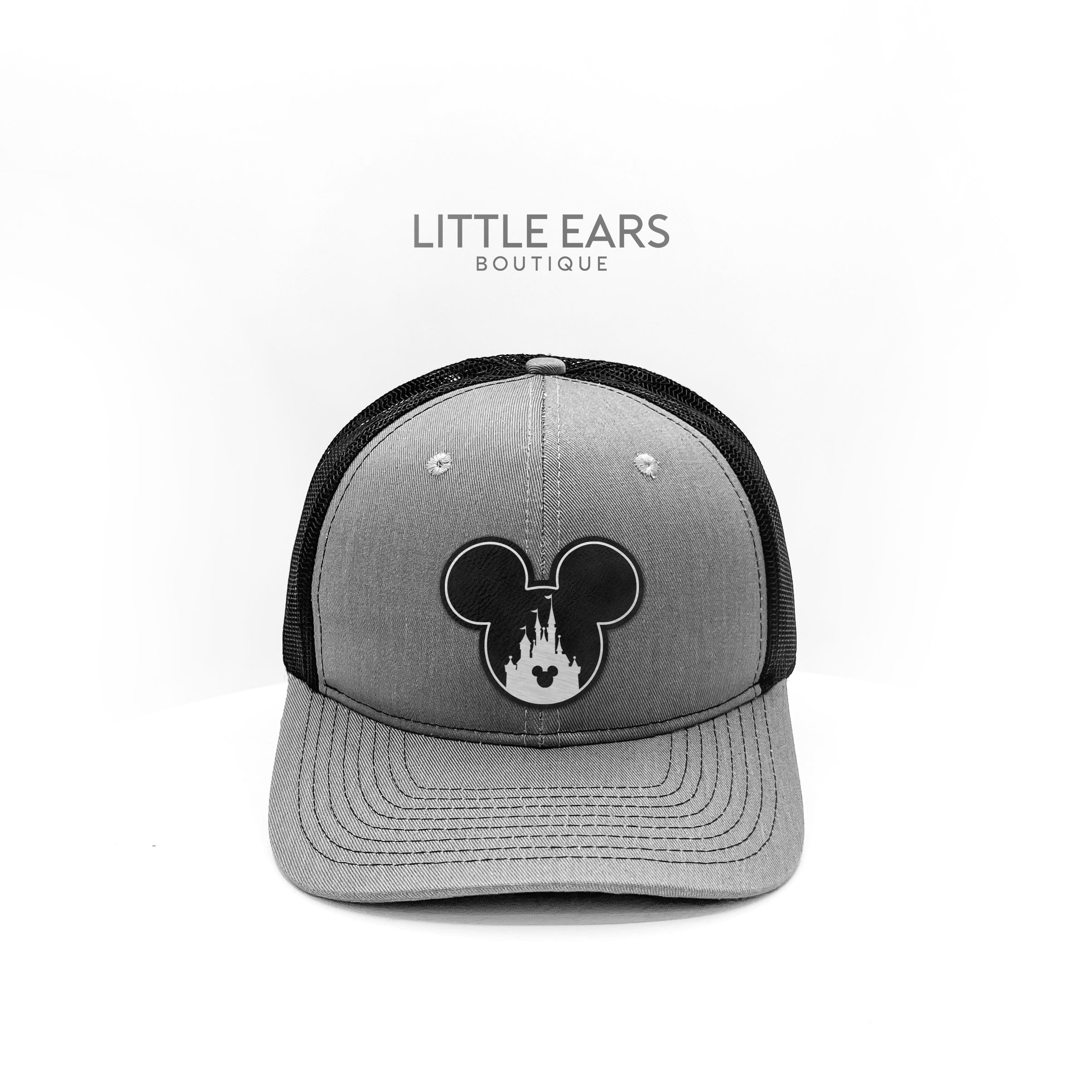 Castle black and silver trucker hat by Little Ears Boutique