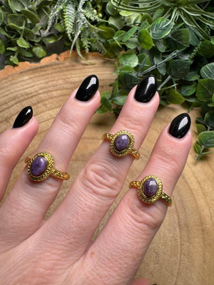 Charoite Ring Adjustable