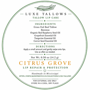 Citrus Grove lip repair ingredients

