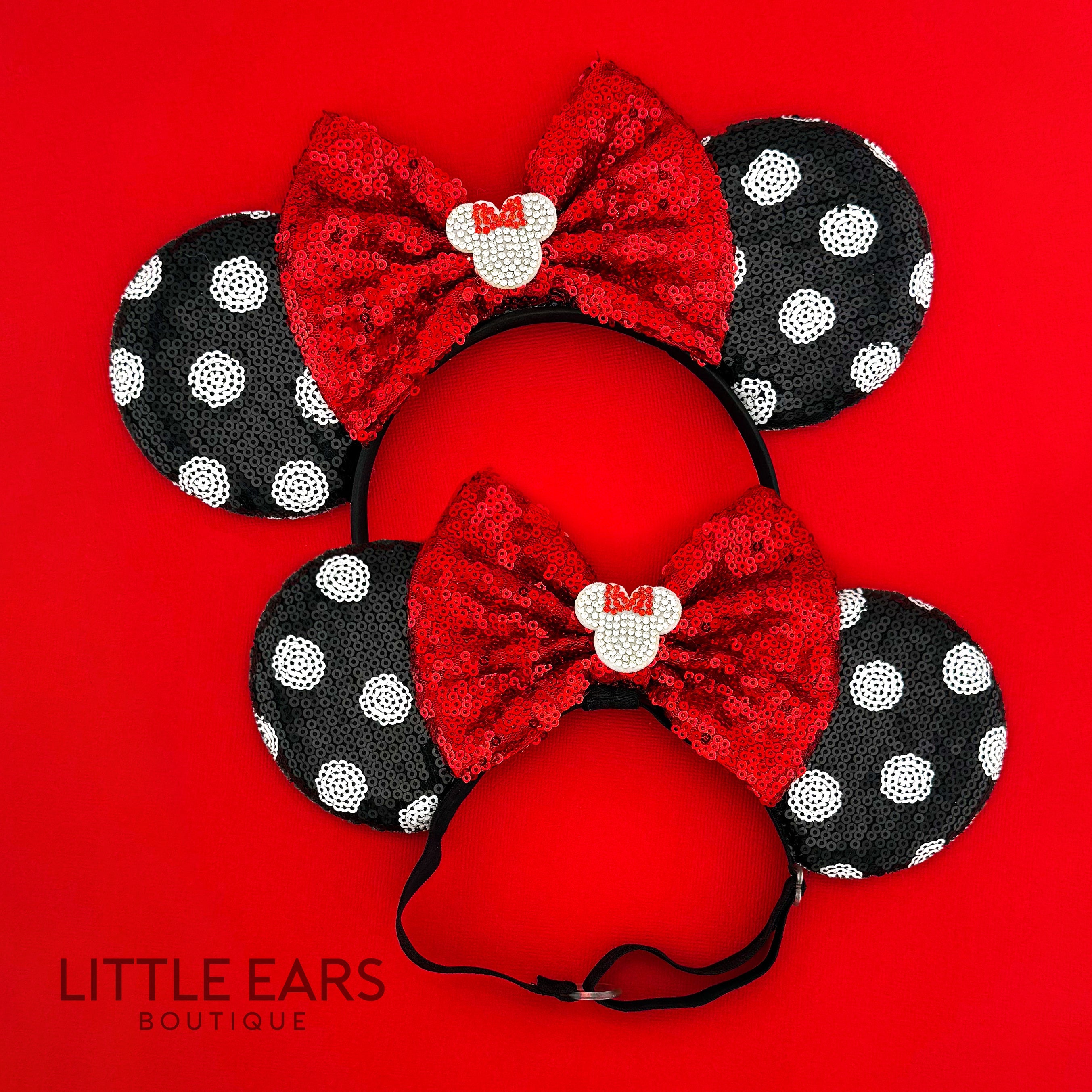 Darling Crystal Mommy & Me Ears by Little Ears Boutique, handmade jewelry main product photo