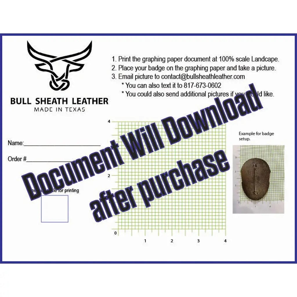Badge Bifold Wallet sizing and badge placement guide
