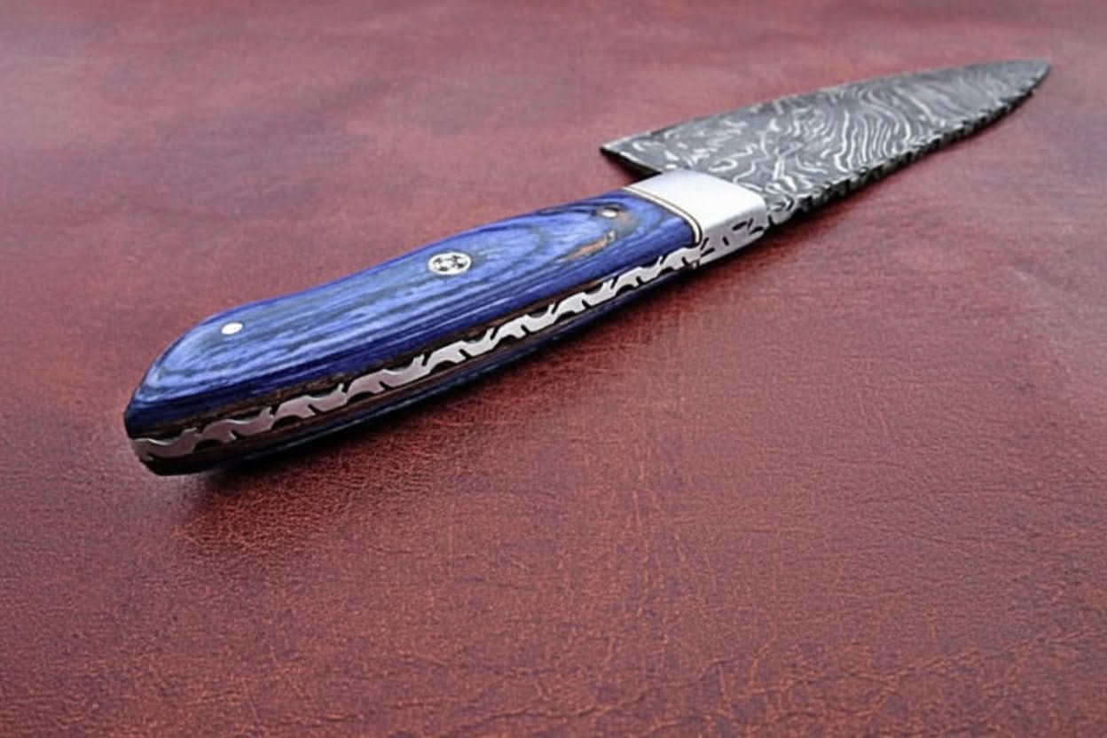 Custom Handmade Damascus Steel Chef Knife/ Kitchen Knife/Perfect Gift DK-0263 by JW SteelCrafts, Damascus knife detail photo 2