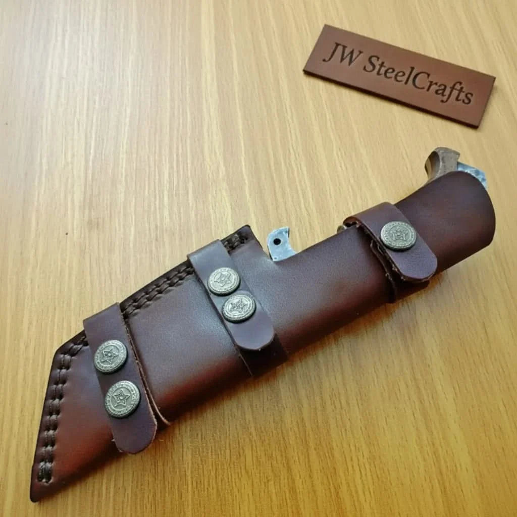 Custom Handmade HUNTING TRACKER Tactical Hunter Blade Survival by JW SteelCrafts, Southern handmade gift detail photo 2