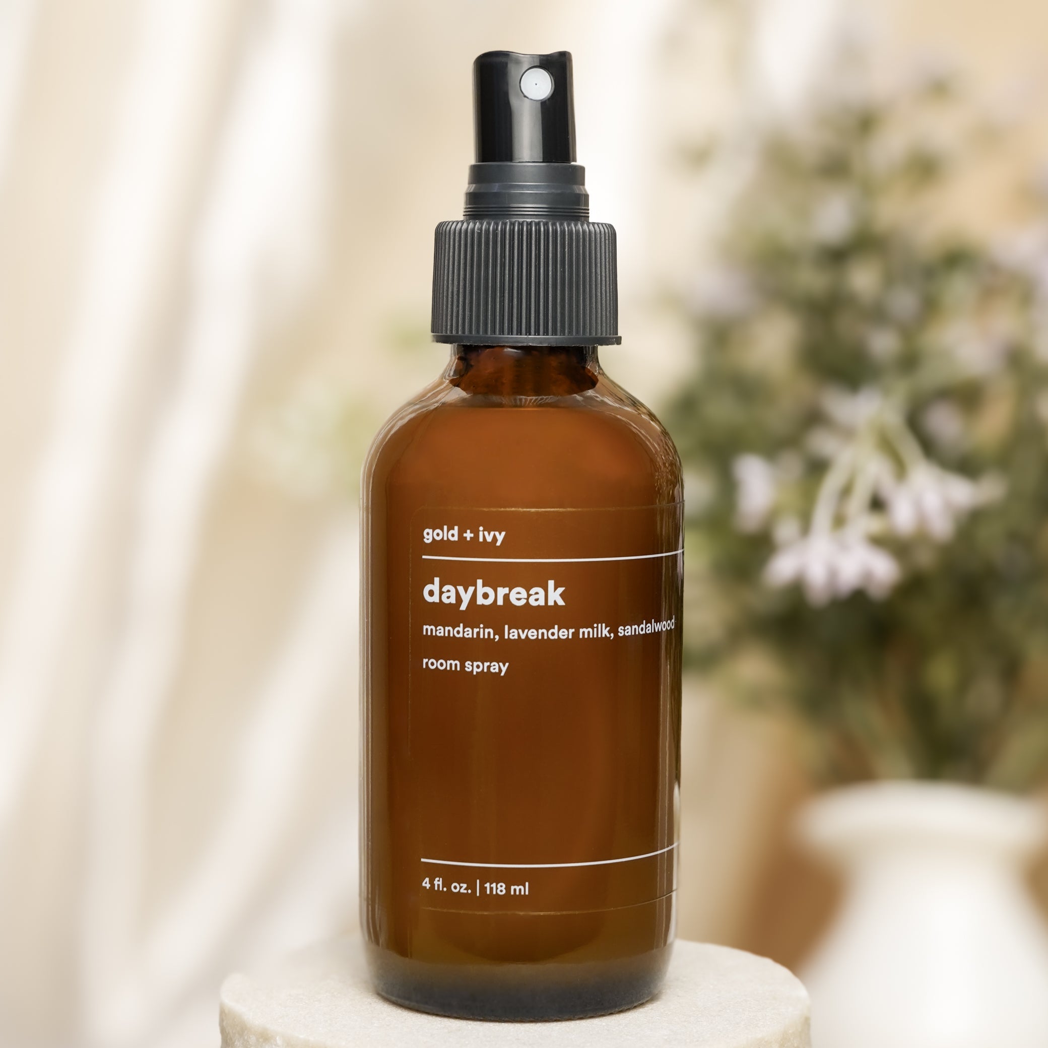 Daybreak room + linen spray by gold + ivy, room spray detail photo 2