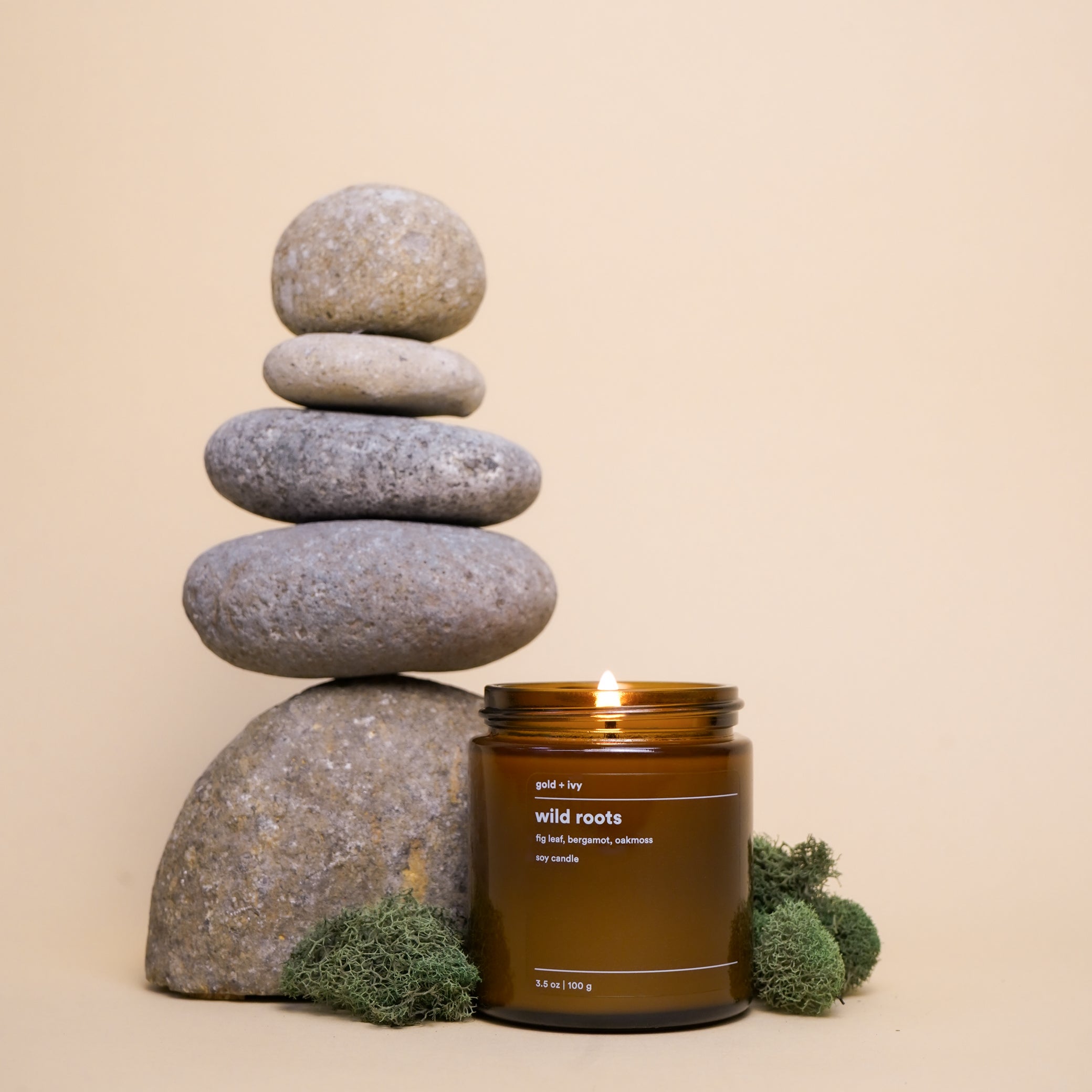Wild roots by gold + ivy, scented candle main product photo