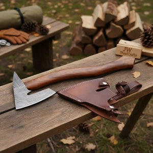 Single-Bit Angular Bearded Axe with Rear Notch
